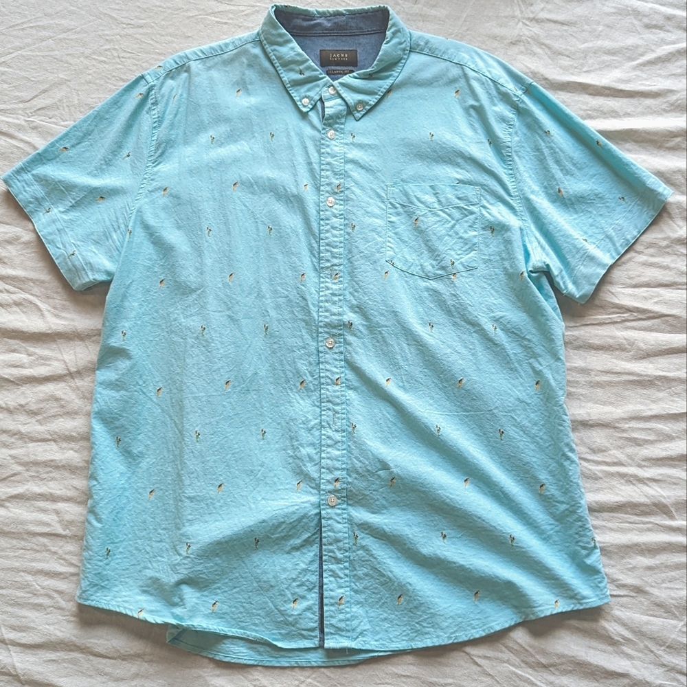 Jachs S/S button down w/ hula pattern. XXL